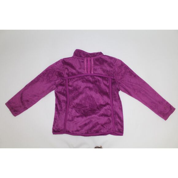 Adidas Girls’ Purple Plush Fleece Jacket – Size 6X - Picture 2 of 3